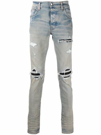 Amiri Jeans skinny MX1 con effetto vissuto - Blu