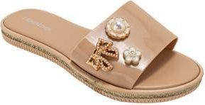 Bebe Charm Slide Sandal in Tan at Nordstrom Rack, Size 5/6