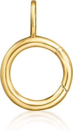RS Pure by Ross-Simons 14kt Yellow Gold Circle Charm Holder Pendant