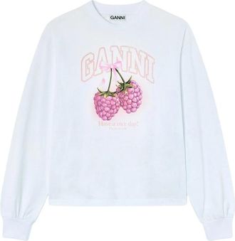 Ganni Long-sleeve Graphic T-shirt