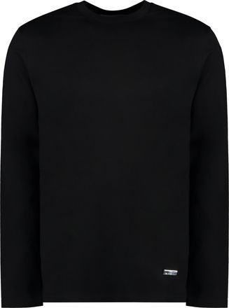 Jil Sander Mens Black Cotton T-shirt - Size Medium