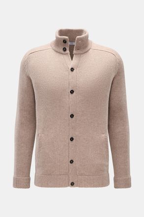 Braun Hamburg Men - Cashmere cardigan beige mottled