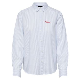 Pieces Blouse met motief vooraan