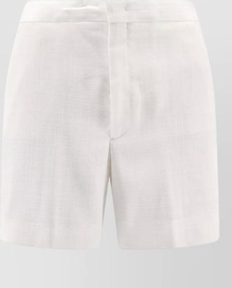 Tagliatore viscose blend shorts textured fabric pockets