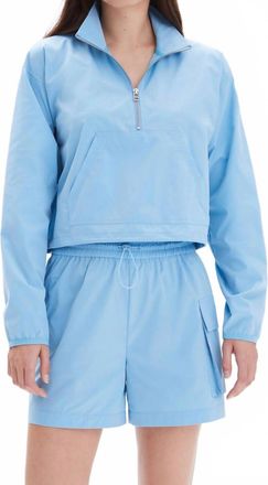 Chrldr Sloane Windbreaker Jacket In Water Blue