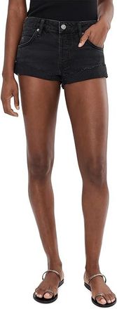 Free People We The Free Cali Cuffed Shorties Womens Shorts Washed Black : 28 3, Cotton/Denim