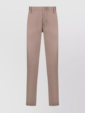 Emporio Armani slim cut cotton chino trousers with pressed crease