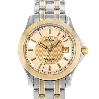 Omega Pre-owned Omega Seamaster Aqua Terra Quartz Champagne Dial Mens Watch 2311.11.00