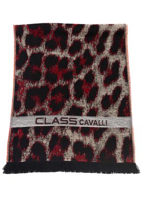 Cavalli Mannen Bordeau Wollen Sjaal