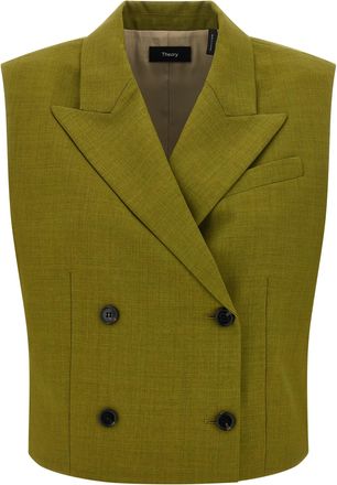 Theory Womens Double-Breasted Vest