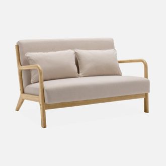 Sweeek Banco De Dise&ntilde;o En Madera Y Tela