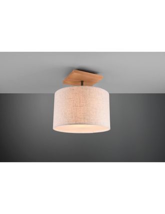 Trio Elmau Plaf&oacute;n 1xe27 Niquel Y Pantalla Arena &Oslash;35 Cm Lighting