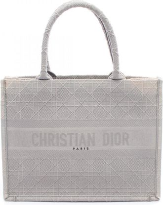 Dior Gray Canvas Tote Bag (Pre-Owned)