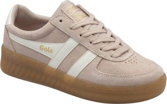 Gola Womens Grandslam Suede Sneakers In Rose/ Off White/ Gum