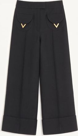 Valentino Pantaloni In Crepe Couture Donna NERO 36