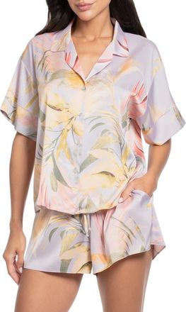 Midnight Bakery Satin Short Pajamas in Purple at Nordstrom, Size X-Large
