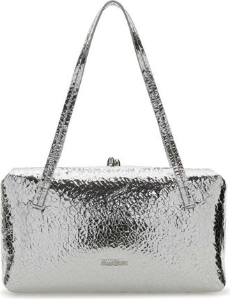 Jil Sander Silver Nappa Leather Goji Pillow Shoulder Bag