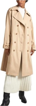 Pepe Jeans London Trench Coats, female, Beige, Size: M Classic Water-Resistant Trench Coat