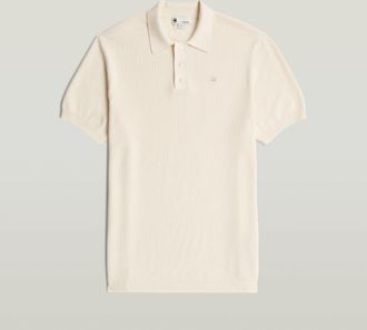 G-Star Knitted Polo - Beige - Heren