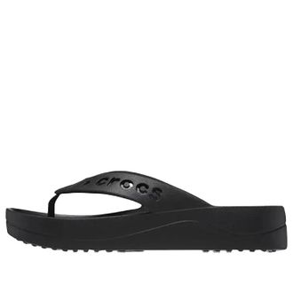 Crocs (WMNS) Crocs Baya Platform Cut Out Detail Flip Flops Black 208395-001