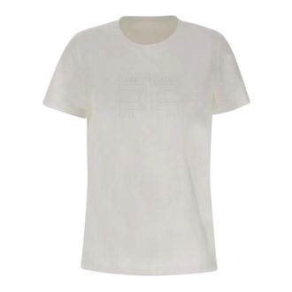 Elisabetta Franchi T-Shirts, female, White, Size: XL Elisabetta Franchi T-shirts and Polos White