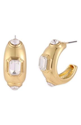 Petit Moments Gardenia Hoop Earrings in Gold at Nordstrom