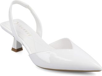 Journee Collection Fallon Slingback Pump in White at Nordstrom Rack, Size 7.5