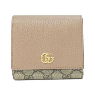 Gucci Beige Gg Supreme Canvas Leather Wallet (Bi-Fold) (Pre-Owned)
