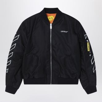 Off-white Schwarze Bookish Diagonal Bomberjacke