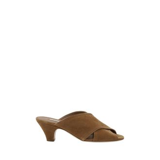 Casadei Brown Calf Leather Bos Taurus Platform Womens Sandals