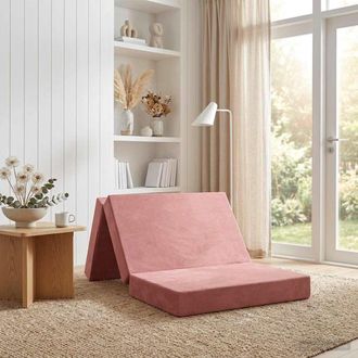 vidaXL Vidaxl Divano Letto Pieghevole 100 X 67 X 45 Cm Rosa