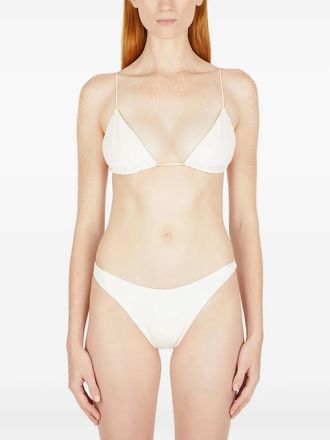 St.Agni triangle fixed-strap bikini - women - Polyamide/Elastane - 14 - White