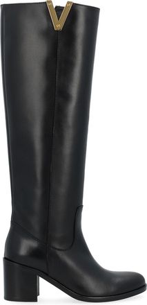Via Roma 15 Santa Monica Tall Boots with Gold Detail