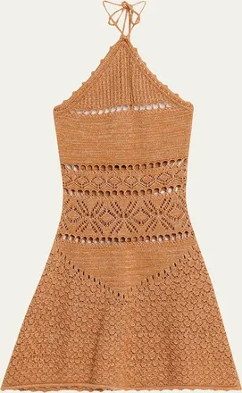 Retrof&ecirc;te Florentina Crochet Halter Dress
