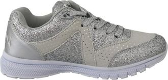 Plein Sport Exclusieve Zilveren Polyester Dames Hardloopschoenen - Dames - Hardloopschoenen - Grijs - 36 EU - Polyester - Fitness
