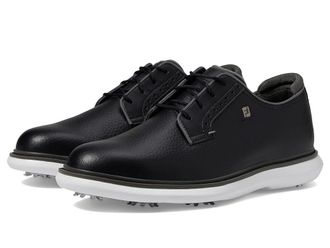 FootJoy Traditions Blucher Golf Shoes Mens Shoes Black/White : 10.5 M, Leather