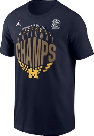 Nike Jordan Mens Michigan (Team) Jordan College T-Shirt in Blue | M11332P457FFMI-NAV