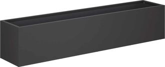 vidaXL Macetero De Jard&iacute;n Negro 80 X 20 X 20 Cm Acero Laminado En Fr&iacute;o Vidaxl