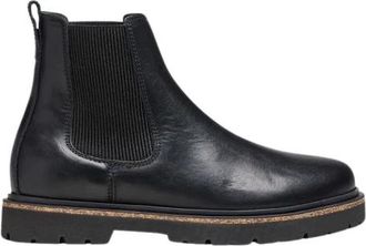 Birkenstock Highwood Leren Chelsea Boots - Dames - Chelseaboots - Zwart - 38 EU - Leer - Schoenen