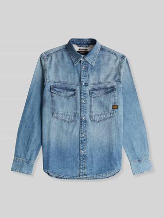 G-Star G-Star RAW Relaxed Fit Jeanshemd aus reiner Baumwolle mit Druckkn&ouml;pfen in Jeansblau, Gr&ouml;&szlig;e XXL