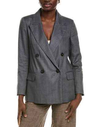 PESERICO Linen & Wool-Blend Blazer