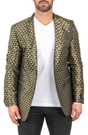 Maceoo Skullrepeat Green Jacquard Blazer at Nordstrom, Size 3