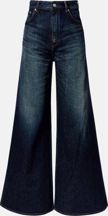 Alaia Ala&iuml;a Faded wide-leg jeans