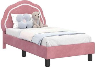 vidaXL Estructura De Cama Para Ni&ntilde;os Peque&ntilde;os Con Cabecera Rosa Vidaxl