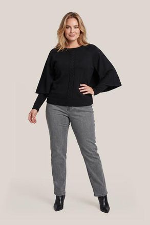 Mart Visser Clarice Cape Trui Zwart Maxi