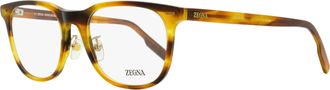 Ermenegildo Zegna Mens Rounded Leggerissimo Eyeglasses EZ5248-H 056 Brown Melange 53mm