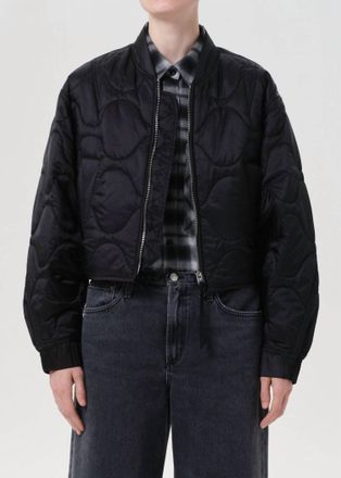 A Gold E Iona Quilted Jacket In Black