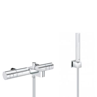 GROHE Conjunto Ba&ntilde;o/ducha Grohtherm 800 Mezclador Termost&aacute;tico + 1 Jet Ducha Mural, Cromo (34770000-cubestick)