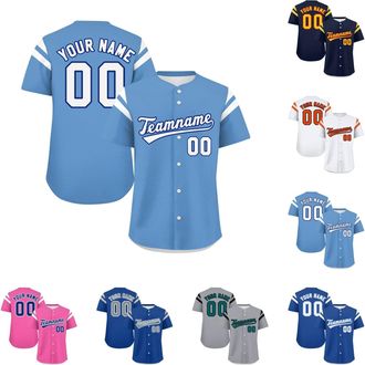 Generic Customize Your Baseball Jerseys Printed with Your Name Number Personalized Softball Shirts Uniforms for Men Women Kid Youth