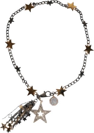 Dolce & Gabbana Womens Silver Gold Brass Embellished Waist Chain Belt Glass